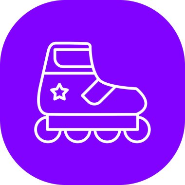 Bir paten simgesinin vektör illüstrasyonu