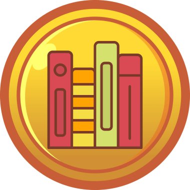 Kitaplar. Web simgesi basit illüstrasyon