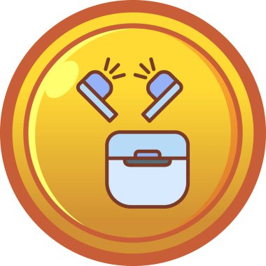 Altın sikkeli bir çantanın vektör çizimi