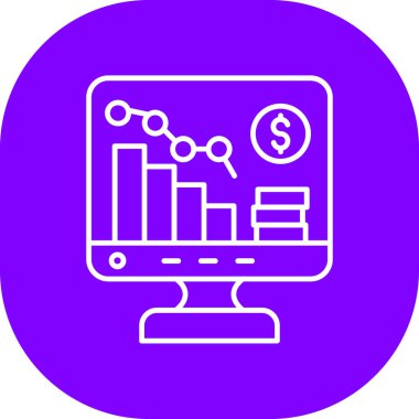 Analizler. Web simgesi basit illüstrasyon