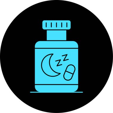 Uyuyan bir ikonun vektör çizimi