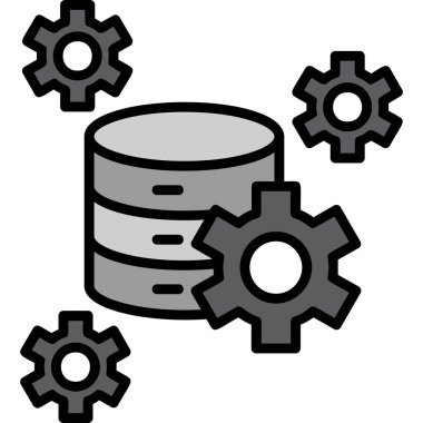 Veritabanı sunucu vektör simgesi