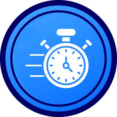 Bir saat simgesinin vektör illüstrasyonu