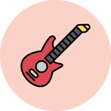 Elektro gitar ikonu. Basit resimleme