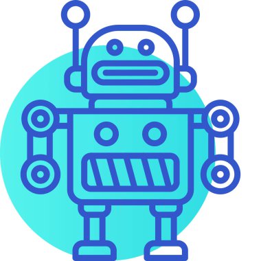 Robot simgesinin vektör illüstrasyonu