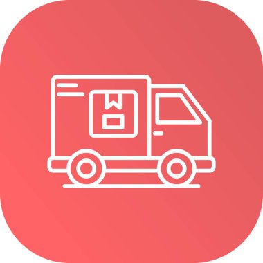 Teslimat kamyonu modern simgesinin vektör çizimi