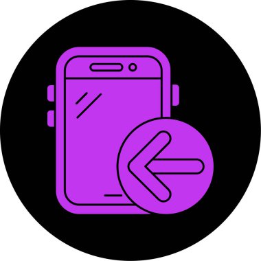 Akıllı telefon simgesinin vektör illüstrasyonu