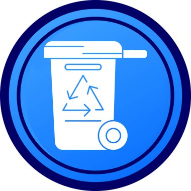 Çöp kutusu simgesi. vektör illüstrasyonu