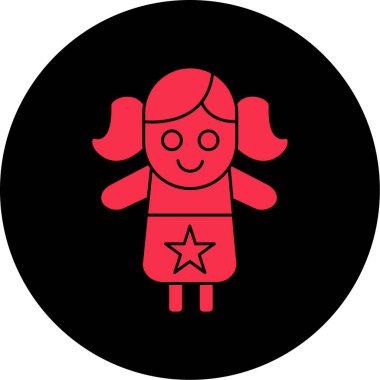 bebek kız simgesi, vektör illüstrasyonu