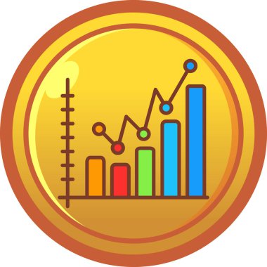 ticari büyüme grafiği simgesi - özet biçimi