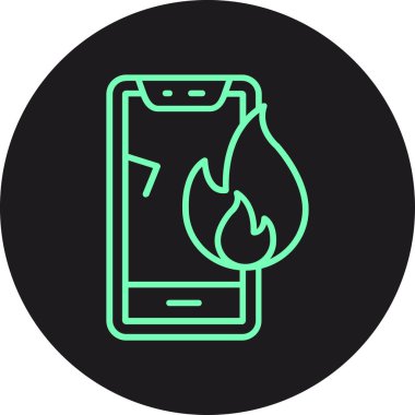 cep telefonu simgesi soyut bir grupta izole edildi