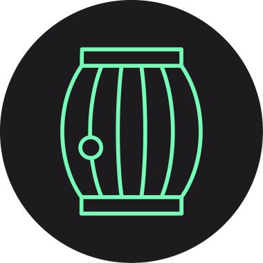 Namlu simgesi, vektör illüstrasyonu