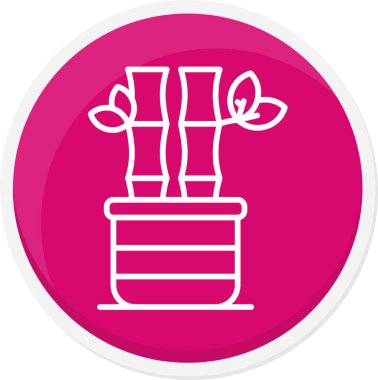 Saksıda bitki. Vektör illüstrasyonu