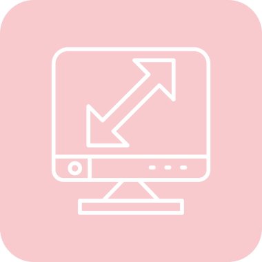 vektör lcd simgesi illüstrasyonu