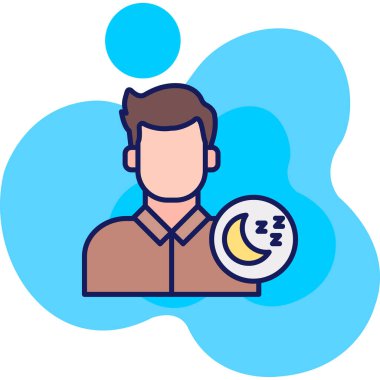 Ay gecesi simgesi ana hatlarıyla doldurulmuş