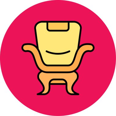 Koltuk. Web simgesi basit illüstrasyon