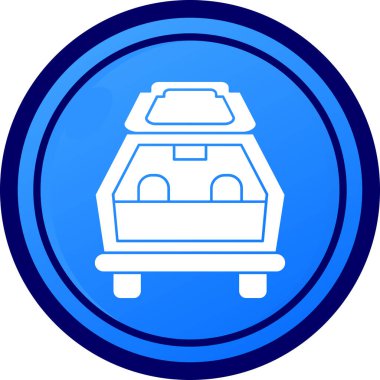 Bir araba simgesinin vektör illüstrasyonu