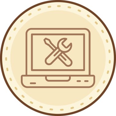 dizüstü bilgisayar simgesi, vektör illüstrasyonu