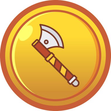 Beyaz arkaplanda karikatür tarzında izole edilmiş kılıç simgesi. Ortaçağ ve ortaçağ sembolü stok vektörü illüstrasyonu.