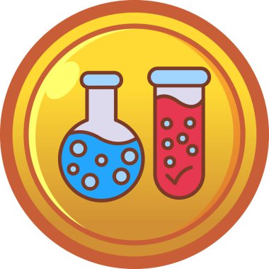 Çizgi film tarzında matara vektör simgesi