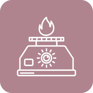 Gaz sobasının vektör illüstrasyonu