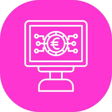 Euro simgesi vektör çizim