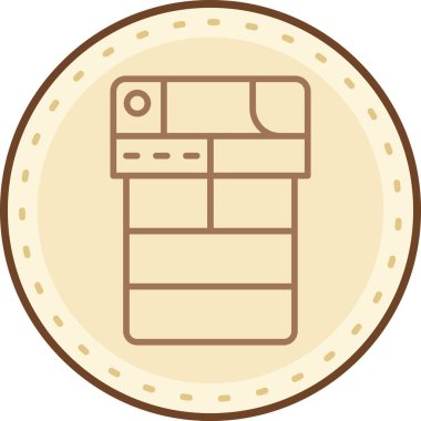 Tek bir dosya simgesinin vektör illüstrasyonu