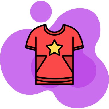 shirt simgesi vektör illüstrasyonu