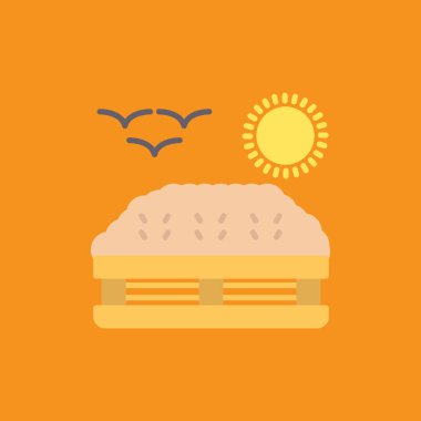 Burger simgesi. Düz tasarım