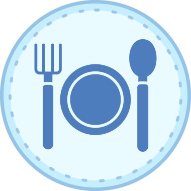 Yemek. Web simgesi basit illüstrasyon