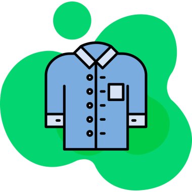 Ceket. Web simgesi basit illüstrasyon