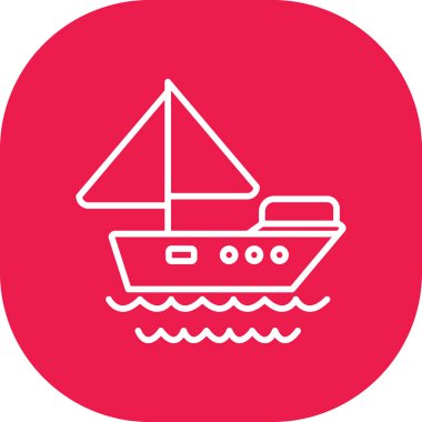 Vektör illüstrasyonu, gemi simgesi