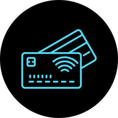 Kredi kartı simgesi, vektör illüstrasyonu