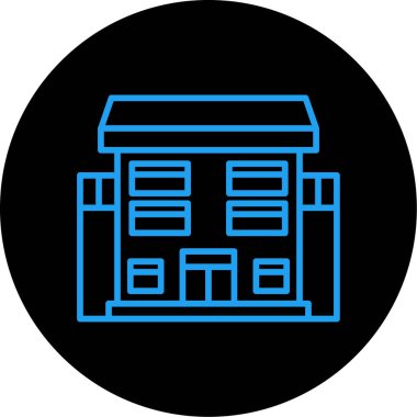 Bina simgesi. vektör illüstrasyonu