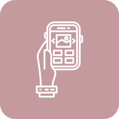 Akıllı telefon simgesi. Vektör çizim