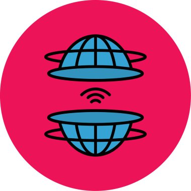 Küresel ağ kutsal kişilerin resmi. vektör çizim