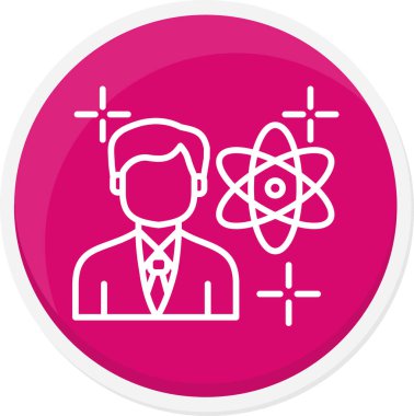 atom simgesi vektör illüstrasyonu