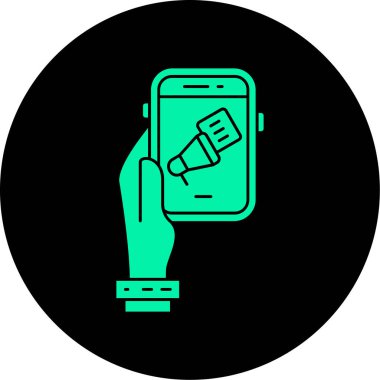 İçerik simgesi, vektör illüstrasyonu basit tasarım