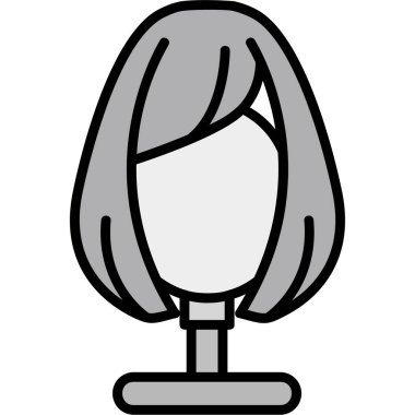 Yuvarlak tasarımın içinde izole edilmiş bir Avatar kadın. vektör illüstrasyonu