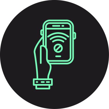 Akıllı telefon simgesinin vektör illüstrasyonu