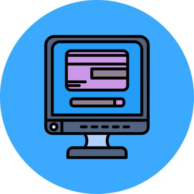 Bilgisayar ekranı. Basit tasarım