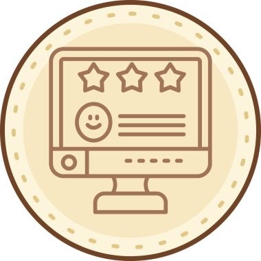 Rozet. Web simgesi basit illüstrasyon