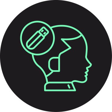 Kolayca değiştirebilen ya da düzenleyebilen beyin fikir vektör simgesi