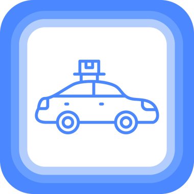 - Araba. Web simgesi basit illüstrasyon