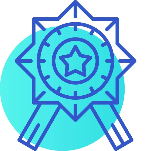 Madalya ikon vektör illüstrasyonu