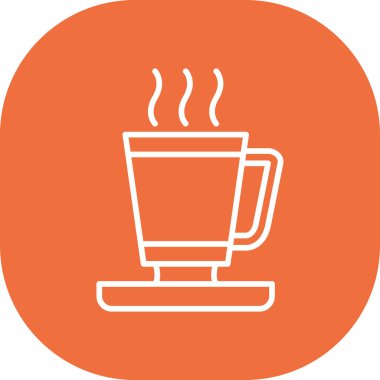 Çay. Web simgesi basit illüstrasyon