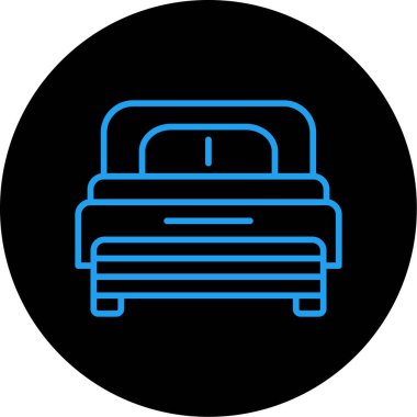 yatak ikonu vektör illüstrasyonu