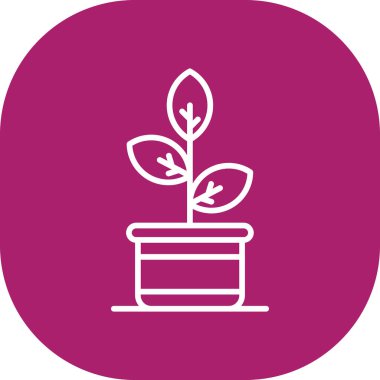 Bitki. Web simgesi basit illüstrasyon