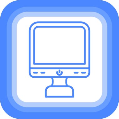 Outline biçiminde lcd monitör simgesi