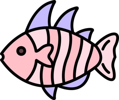 balık simgesi vektör illüstrasyonu